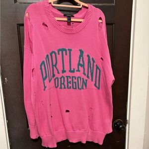 Forever 21 Bright Pink Sweater